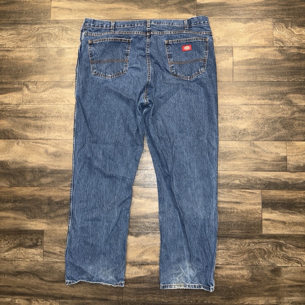 Vintage Dickies Denim Jeans Dark Wash Heavyweight Men's Size 44x32 Work Dungaree